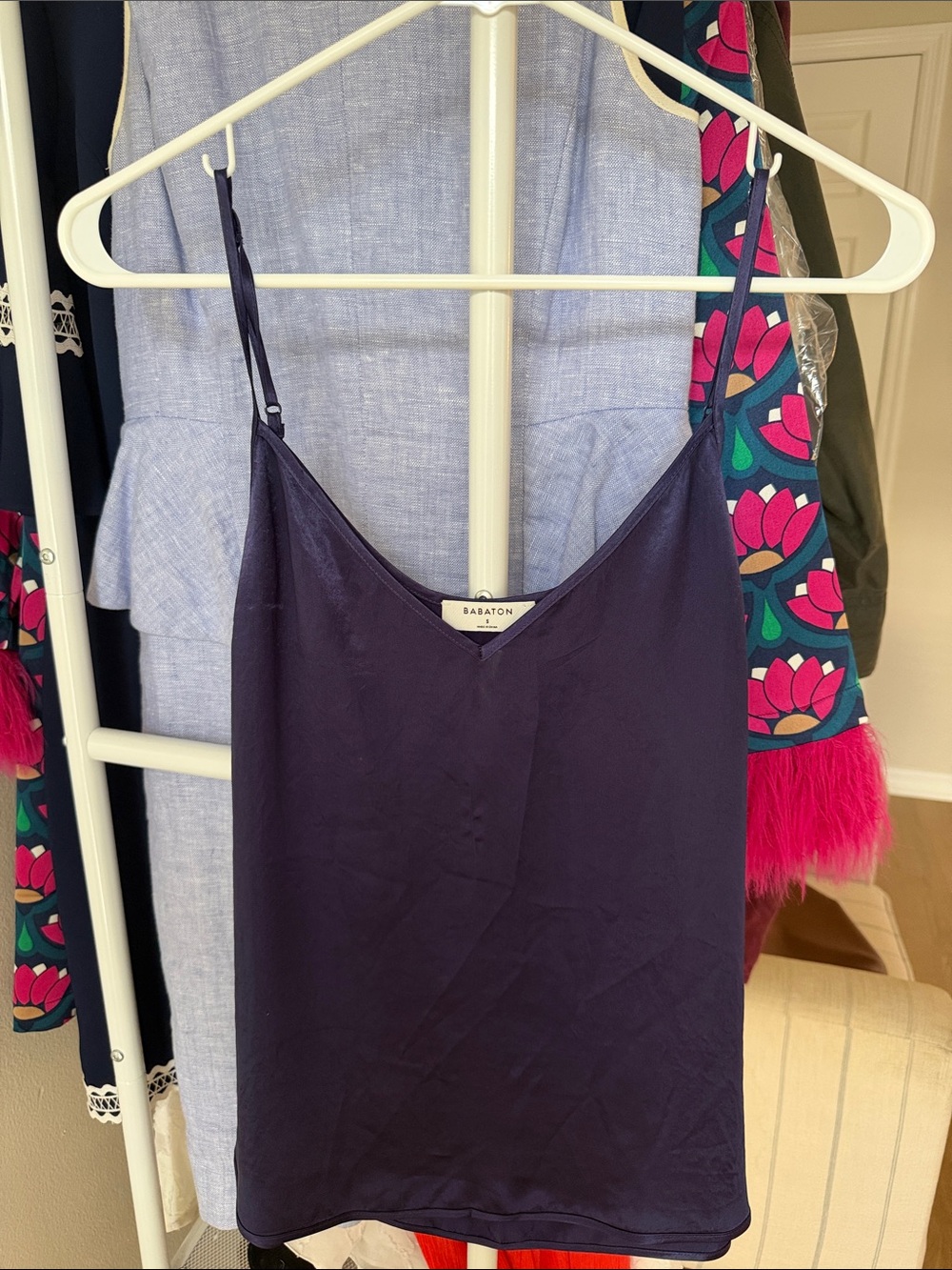 Aritzia Babaton Deep Plum V-Neck Camisole